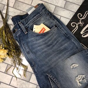 Levi’s 517 Distressed Bootcut Cropped Jeans